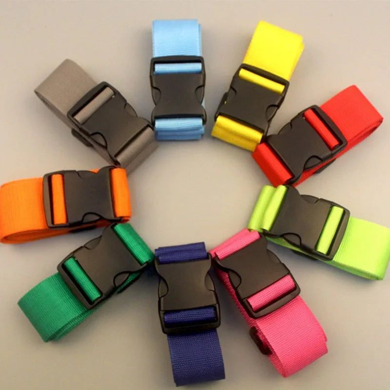 Straight Shaped Luggage Straps for Suitcase, Polyester Luggage Belt with Adjustable Release Buckle Travel Accessory
